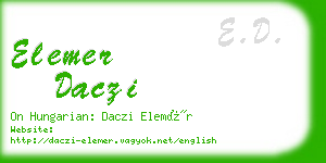 elemer daczi business card